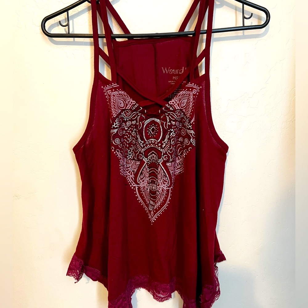 Woman's red blouse
